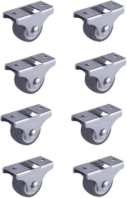 Furniture Castors Castor Wheels 8 Pcs TPE Rubber Chair Rollers Heavy Duty Office Chair Caster Wheels for Hardwood Carpet Tile Floors Furniture Hardware Casters Wheels