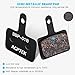 AGPTEK Bike Brake Pads, High-Performance Brake Pads, Disc Brake Pads & Spring (Semi-Metallic) for Mountain Bike Disc Brakes, 2 Pairs Bike Pads, Compatible with TRP Tektro Shimano Deore Br