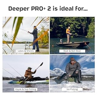 Deeper PRO+ 2 Sonar Fish Finder - Portable Fish Finder and Depth Finder For Kayaks, Boats and Ice Fishing with GPS Enabled | Castable Deeper Fish Finder with FREE User Friendly App
