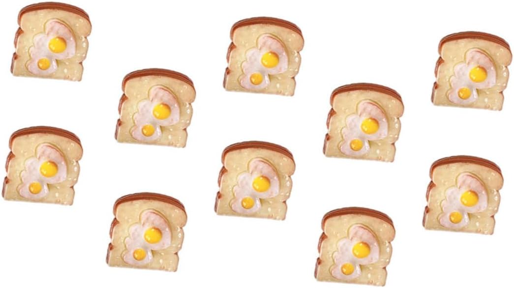 BESPORTBLE 10pcs Food Brooch Creative Cartoon Accessories for Clothing Bags Hats and Delicate Toast Design for Boys and Girls and Fashion