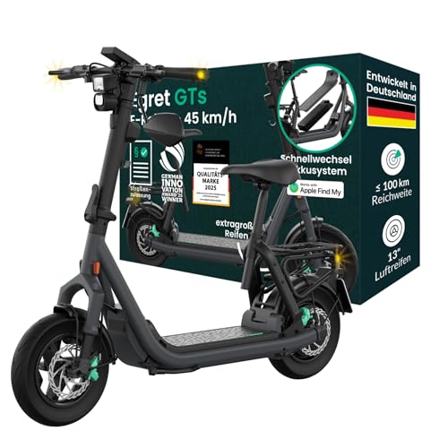 Egret GTs 45 Straßenzulassung bis 150kg & <100km Reichweite - Vollfederung