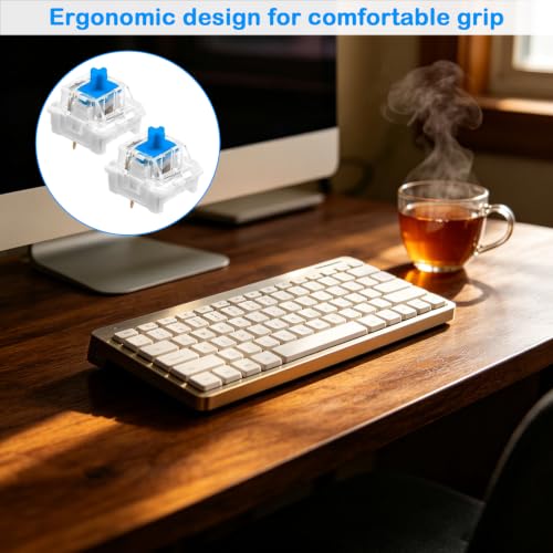 Image of costume Keycaps Blue Switch Mechanical Keyboard Set, 61-Piece Key Caps Replacement Tools, for Mechanical Keyboard Beginners and PC Gaming Enthusiasts, Compatible with RGB Lighting Customization