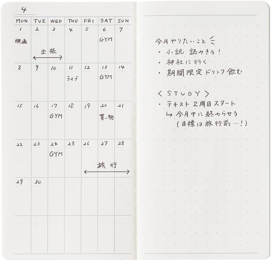 Noritsu Petit Pagem PRF3601 Personal Notebook, Refill, Mini 6 Monthly Free Diary