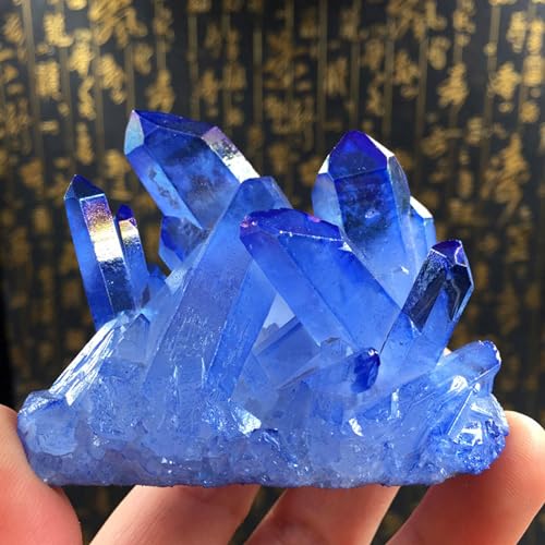 Cristal bleu améthyste brute géode de 400g pierre de décoration maison et bureau