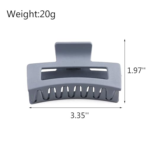 Miniatura 6 de Pinza de acrílico grande y gruesa multicolor para el cabello, pinza rectangular para el cabello, pinzas largas de resina, pinzas antideslizantes