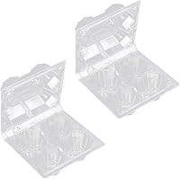 Vista 1 de Hemoton 50 Uds. Cartones de huevos de plástico transparente para huevos, bandeja de huevos de gallina, soporte de cartón, contenedor