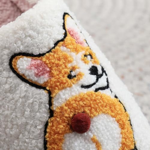 Image of Highland Cow Slippers for Women Plush Scottish Highland Cow Animal Slippers Warm Non Slip Home Indoor Slippers