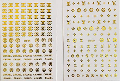 2PCS Designer Nail Stickers. 1 Sheet of Each Brand. Luxury Nail Stickers. Nail Decoration Decals. 3D Luxury Nail Stickers. LIZ PRONAILS