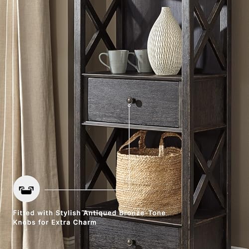 Image of Signature Design by Ashley Tyler Creek Storage Display Cabinet, Black /Gray