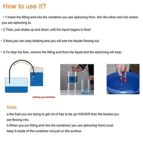 Sukudon Pumpschlauch für Gas/Benzin/Diesel/Kraftstoff/Wasser Transfer Pumpe Handpumpe Siphonpumpe Wasserpumpe Aquarium Pumpe Transfer Shaker Siphon Selbstansaugenden Schlauch Automatisches Pumpen Rohr