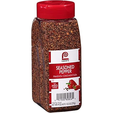 Lawry's Seasoned Pepper, 10.3 oz - One 10.3 Ounce Container of Seasoned All Pepper for a Well-Rounded Flavor of Black Pepper, Sweet Red Bell Peppers, and Spices Cover