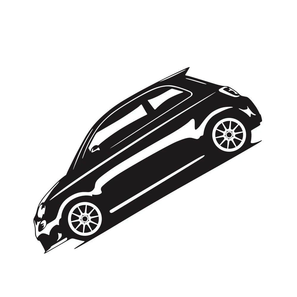 Car Styling Sticker for Fiat 500 595 Vehicle Model Decor Decals Vinyl(Matt Black)