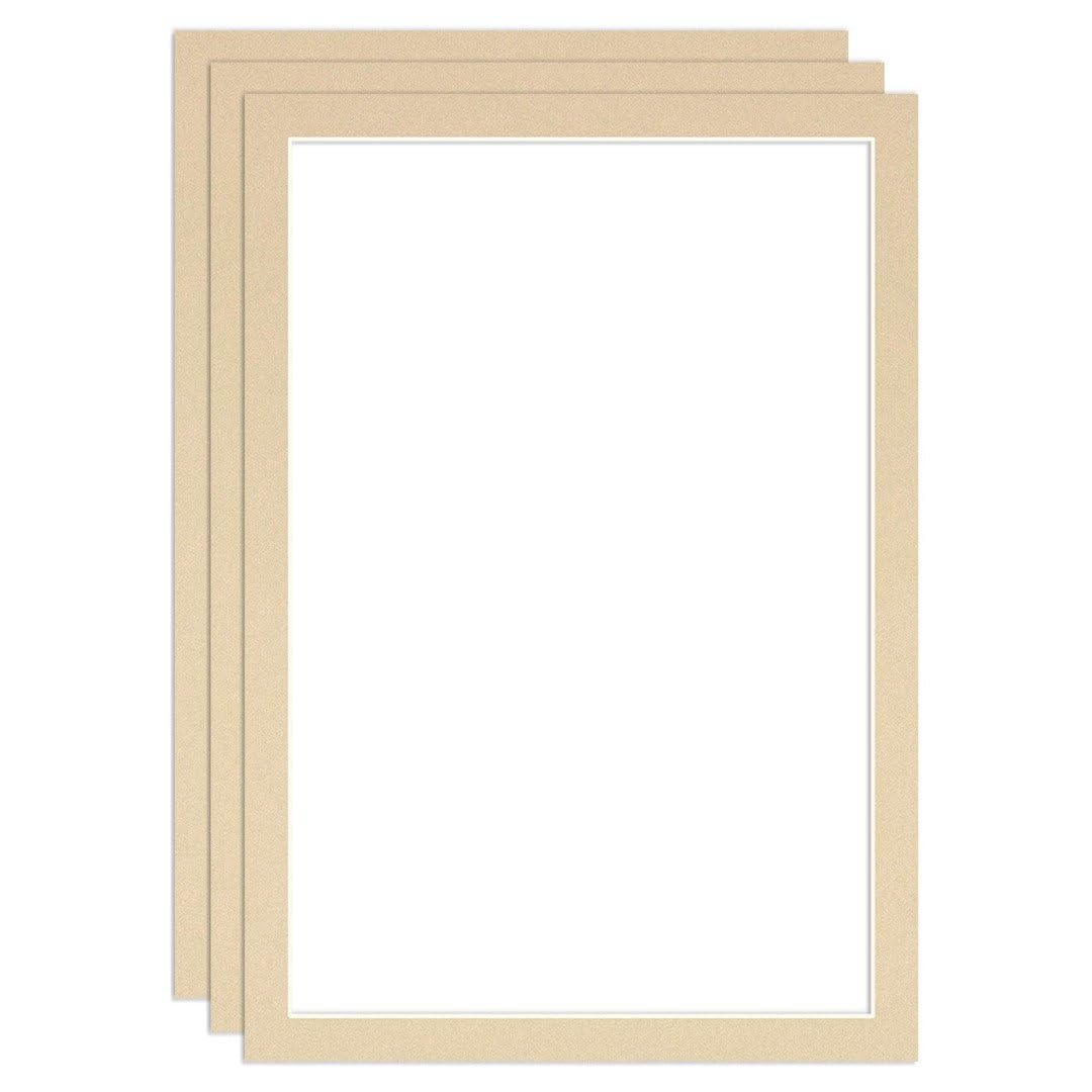 Procut Global 100x70cm Ivory Picture Mounts to Fit 90x60cm Aperture - Precision Cut Cardboard Photo Mount - Ideal for Frames, Prints, Artwork & Certificates - Sizes & Colours Available - 3 Pack