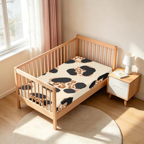 Drap-housse imperméable Essentials léopard lit bébé garçon marron 132x71 cm - 7