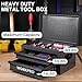 WORKPRO 15 Inch Metal Tool Box with 2 Drawers & 1 Top Storage, Heavy Duty Portable Tool Box with Handle for Garage, Office and Home, Up To 85 LBS Load Capacity