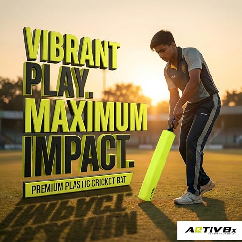 Image of Plastic Bat, Hard Plastic Cricket Bat, Tennis Cricket Bat, Turf Tennis Bat Lightweight