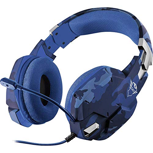 Trust Gaming Headset GXT 322D für PS4 und PS5 - Carus Kabelgebundene Gaming-Kopfhörer mit Flexiblem Mikrofon für Playstation 4 und 5 - Blau