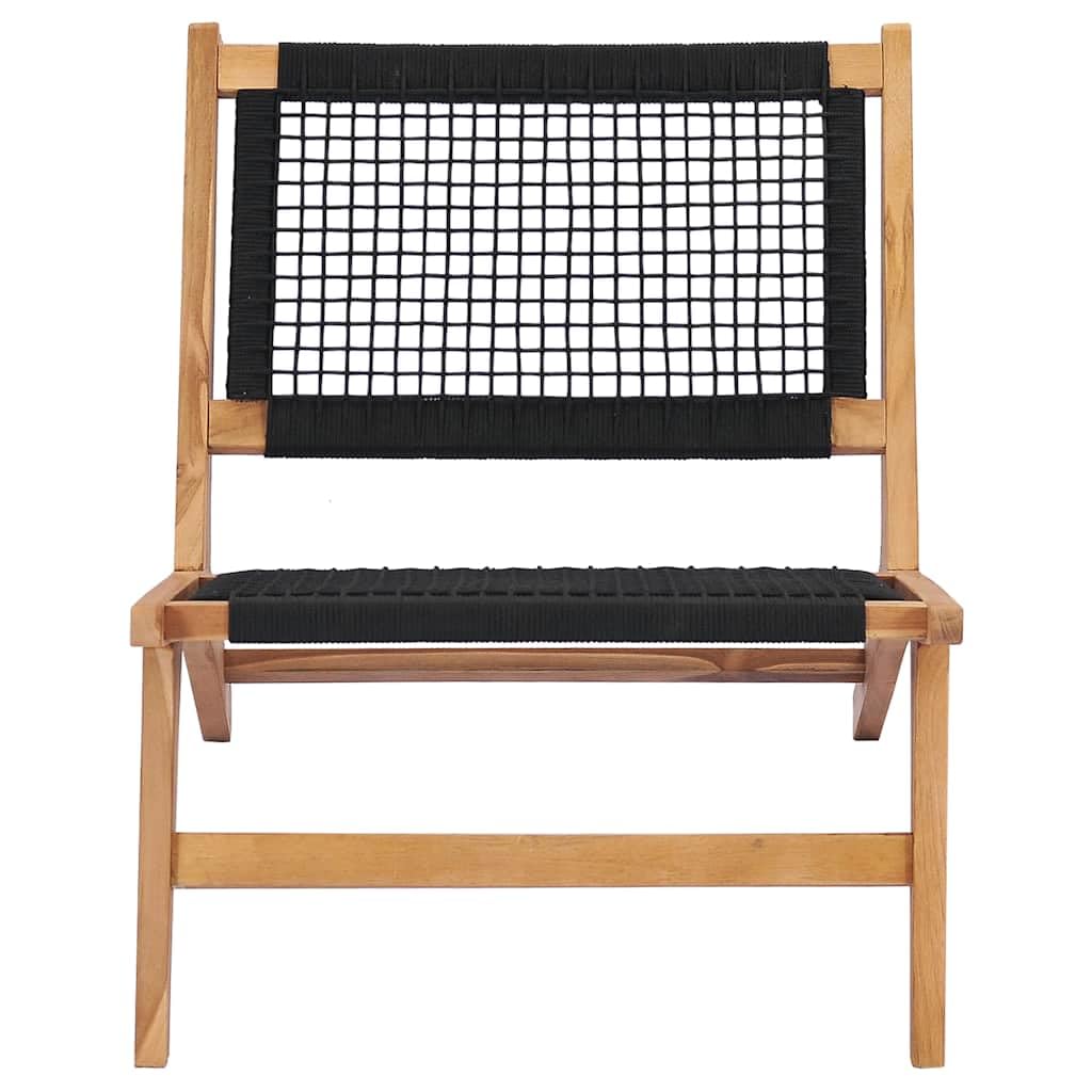 SYDE Sdraio in teak con poggiapiedi rimovibile