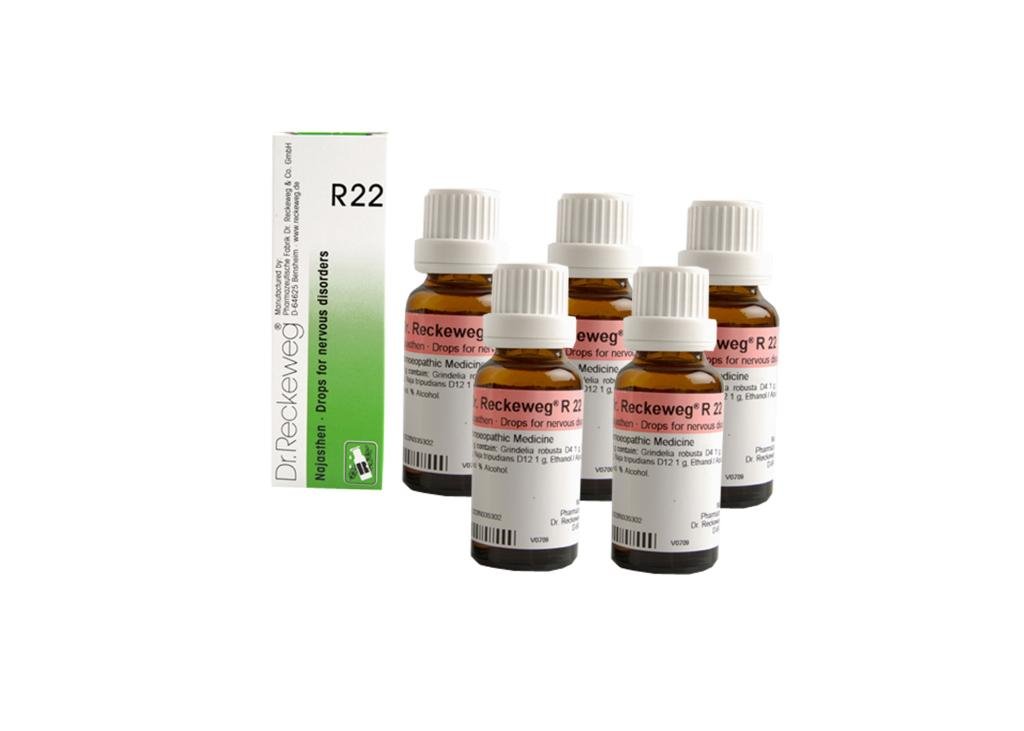 Dr.Reckeweg Germany R22 Drops for Nervous Disorders Pack of 5