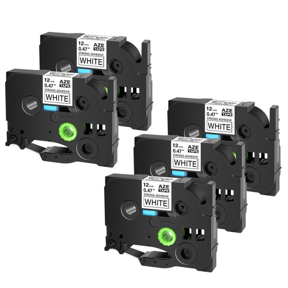 3-10pcs 6 9 12 18 Cetas de 24 mm compatibles con TZ TZE-S231 TZ-S231 Etiqueta Adhesiva para la Cinta de Impresora PT-E100 PT-H100(5PK Black on White)