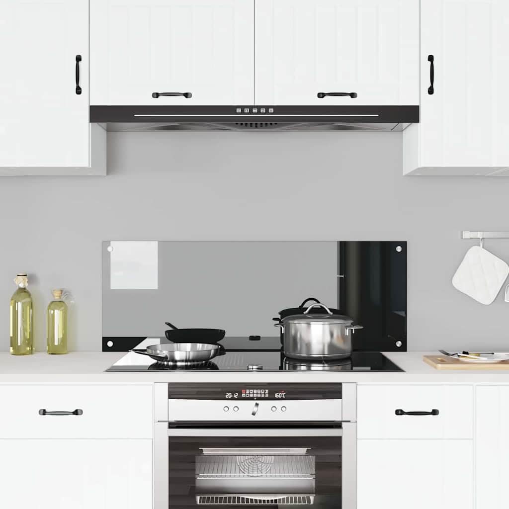 INLIFE Küchenrückwand Schwarz 110 x 40 x 0.6 cm,Heim & Garten,Küche & Esszimmer,Küchenhelfer & -utensilien,Schwarz,7.4 KG,42001298