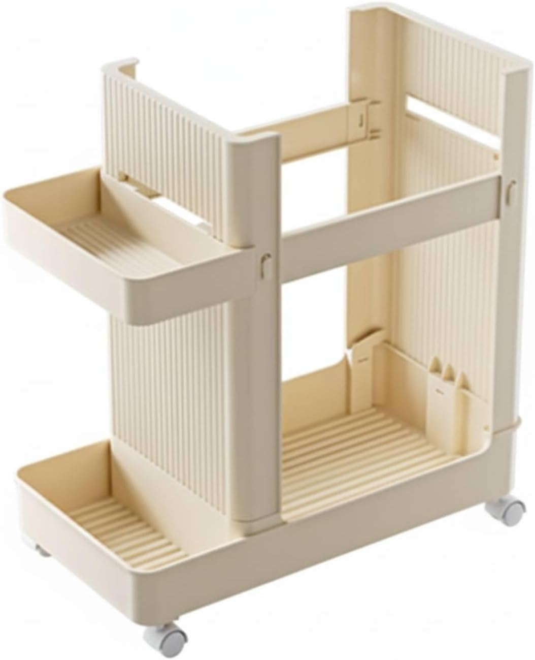 Cart Dumbbell Storage Exercise Accessories Rolling Organizer Mobile Rack Suitable for Workout Room Home Fitness Storage, Cream Yellow