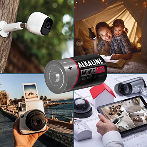 ansmann piles alcalines mono d 1,5v (lot de 4) – piles lr20 étanches et à longue durée de vie – piles puissantes pour jouets, lampes torches, radios, articles de modélisme, etc.