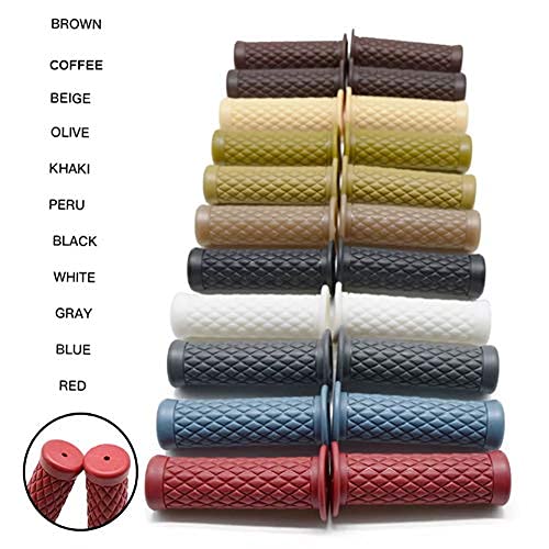 JenNiFer 25Mm Motorrad-Handlebar Hand Grip Black Cafe Racer Bubber Clubman Custom for Honda/Harley - Schwarz