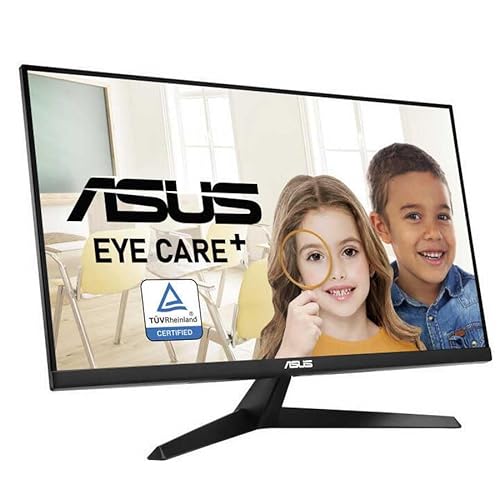 ASUS VY279HGE – Moniteur gaming Eye Care 27" Full HD (1920 x 1080), IPS, 144Hz, IPS, SmoothMotion, 1ms (MPRT), FreeSync Premium, filtre anti-lumière bleue, anti-scintillement, traitement antibactérien