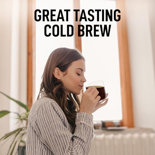 Cafeteira Zulay Premium Cold Brew – Frasco de vidro de 1,8 g com tampa à prova de vazamento e vidro