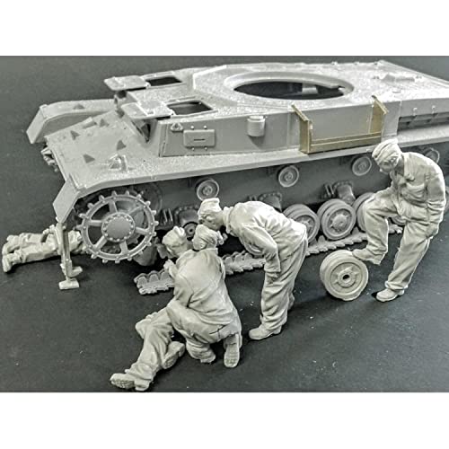 Figura modelo kit de resina 1:35 sin ensamblar 5 hombres miniatura 2