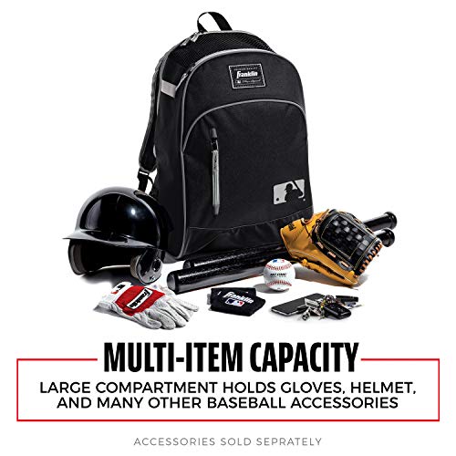 Franklin Sports Kids Baseball Bag - Youth Tball + Baseball Backpack - Boys + Girls Bat Pack For Teeball + Baseball - Youth Baseball Bat + Equipment Bag #TOP1
