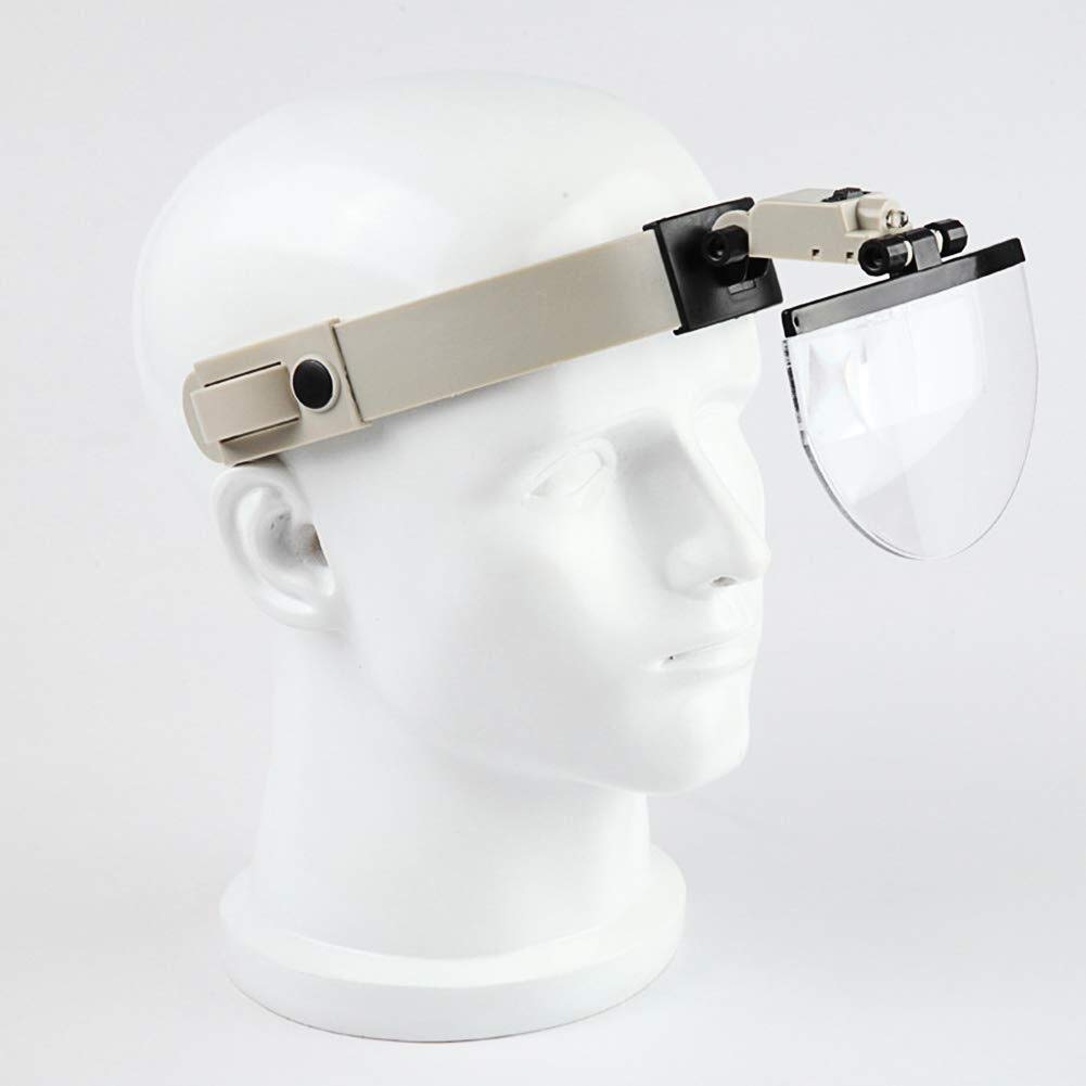 Lupa De Diadema con Luz Led, Lupa De Lectura Manos Libres Montada En La Cabeza, Lupa para Joyeros Y Relojeros.