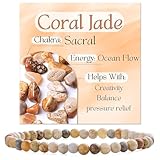 pulsera de cornalina Unleash the Flow of Creativity and Calm: La pulsera piedras naturales mujer de Jade Coral, alineada con el Chakra Sacral y radiando la energía del 