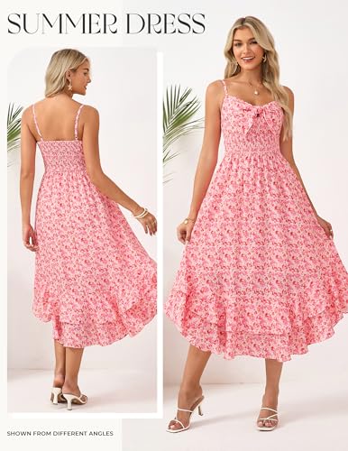 Image of GRACE KARIN Womens Maxi Floral Sundresses Summer Beach Boho Dress Spaghetti Strap Dresses Casual Fashion Clothes with Pockets