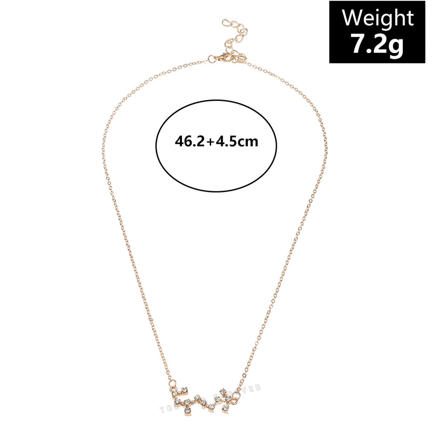 Diwali Sale Young &Amp; Forever 18K Gold Plated 12 Zodiac Sign Constellation Letter Pendant Necklace For Women Girls, 18&Quot; Birthday Gift