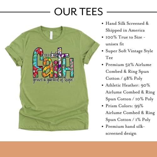 Love in Faith | A Seed of Faith | Christian T-Shirts for Women | Faith-Based Apparel | Christian Gifts3