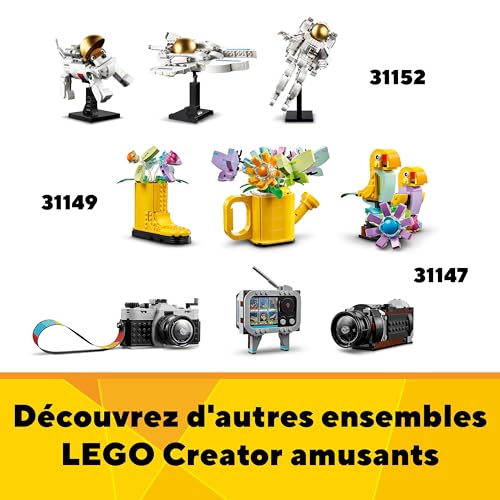 LEGO Creator 3-en-1 Les Patins à roulettes Rétro - Jouet de Construction se Transformant en Mini-Skateboard ou Radio Boombox - Décoration Rétro - Cadeau Original pour Fille ou Garçon dès 8 Ans 31148