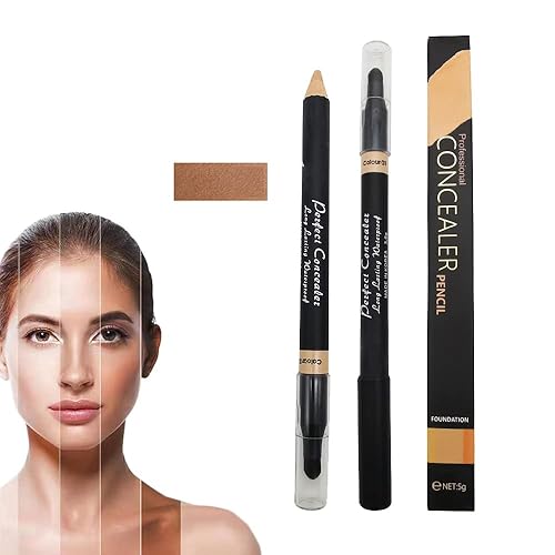 AKARY Lápiz corrector, 2 en 1, doble cara, gama completa de cobertura, lápiz corrector de base profesional para ojeras, puntos negros, lápiz