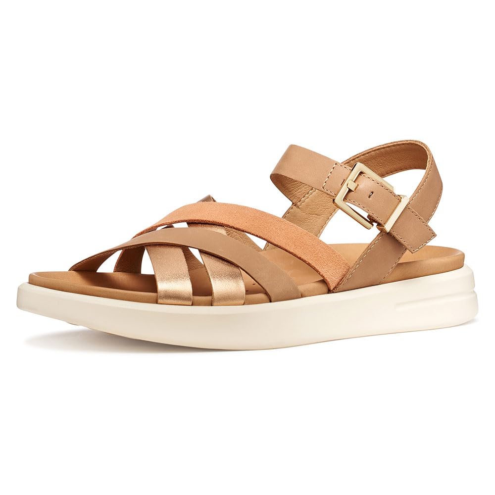 Geox D Xand 2s B, Sandali con Zeppa Donna