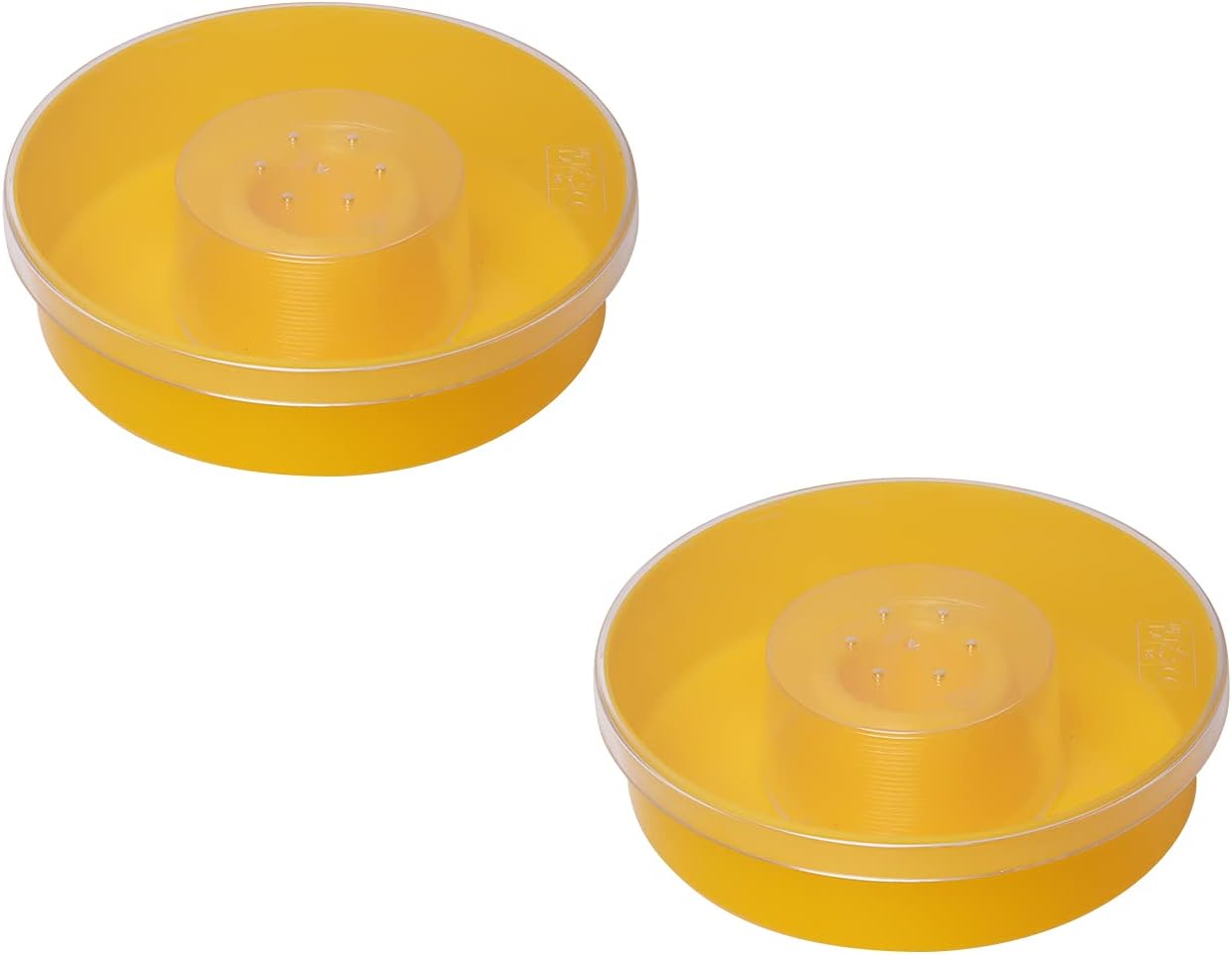 Bee Rapid Feeders, Round Hive Top Feeder Bee Water Feeder for Beekeeping Supplies Tool, Yellow, 2Pack
