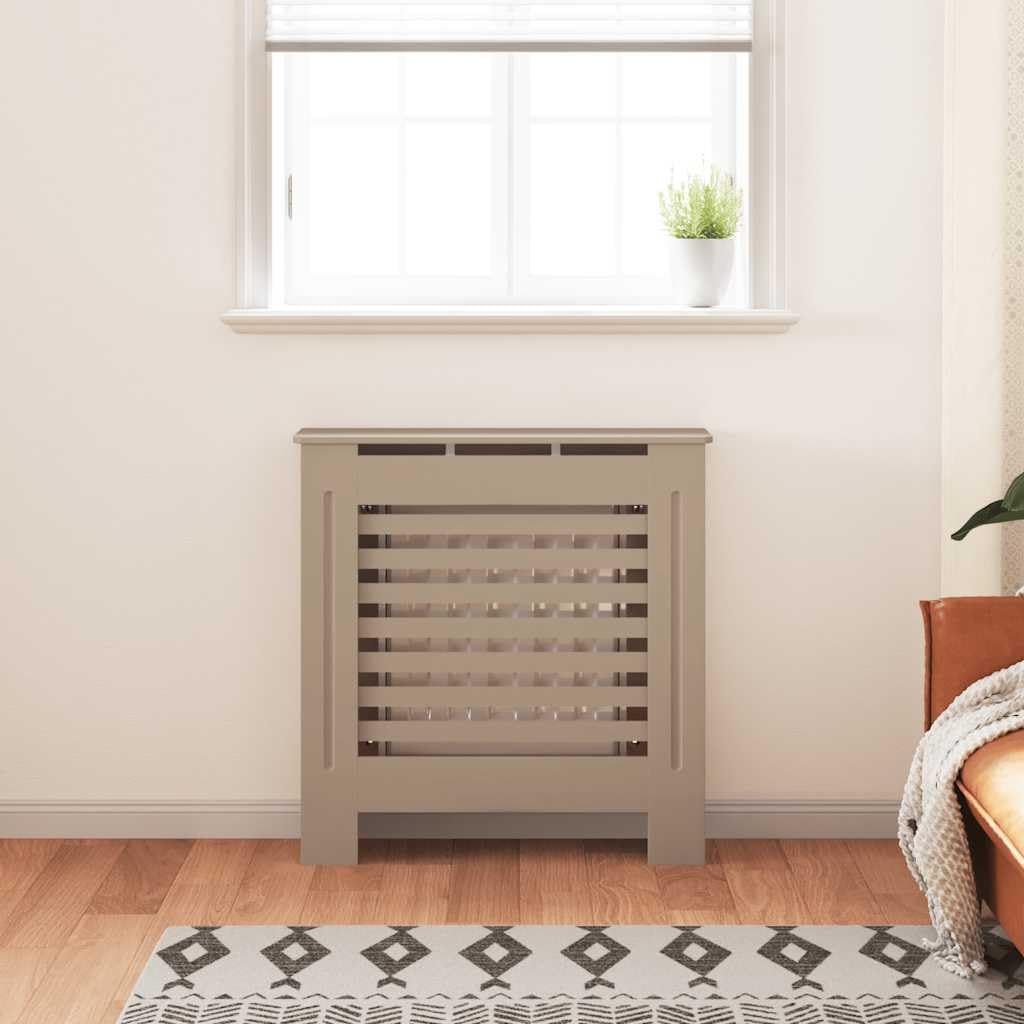 Okładzina grzejnika MDF 78 cm z poziomymi listwami do salonu, wytrzymałe akcesoria do grzejników, trwały uchwyt ścienny, praktyczna osłona termostatu, zaworu i rury