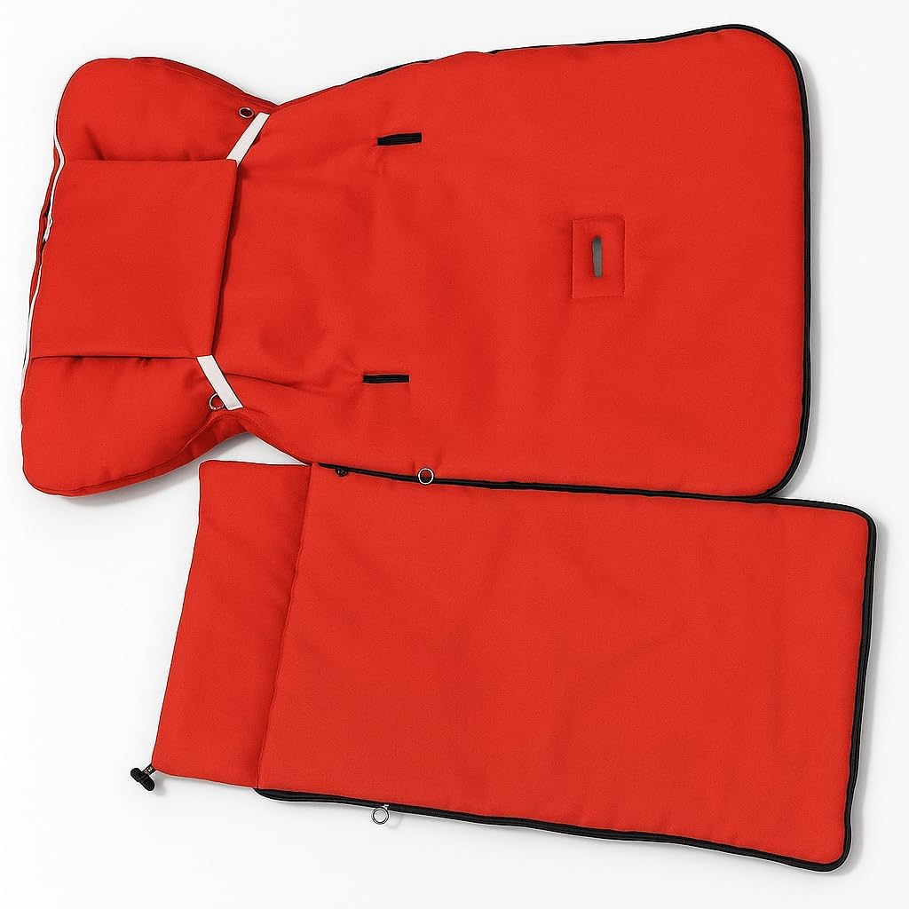 Holzschlitten mit Rückenlehne mit Winterfußsack 108cm Schlitten | 10 Farben