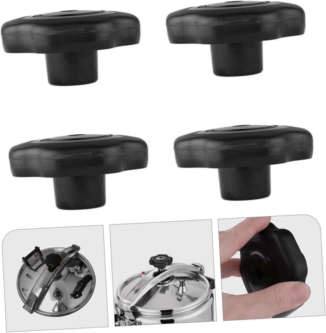 TIDTALEO 4pcs Pressure Cooker Knobs Explosion Lid Grip Replacement for Cookware Easy Installation Lightweight Design Compatible with Various Pot Lids