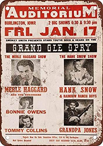 Merle Haggard 1967 Tin Sign: Vintage Vibe for Your Home