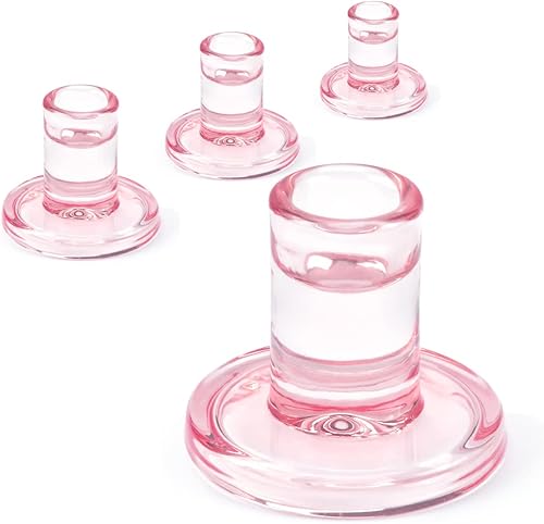 Miniatura 13 de 12 portavelas cónicos, portavelas de cristal a granel, candelabros transparentes para centro de mesa de comedor