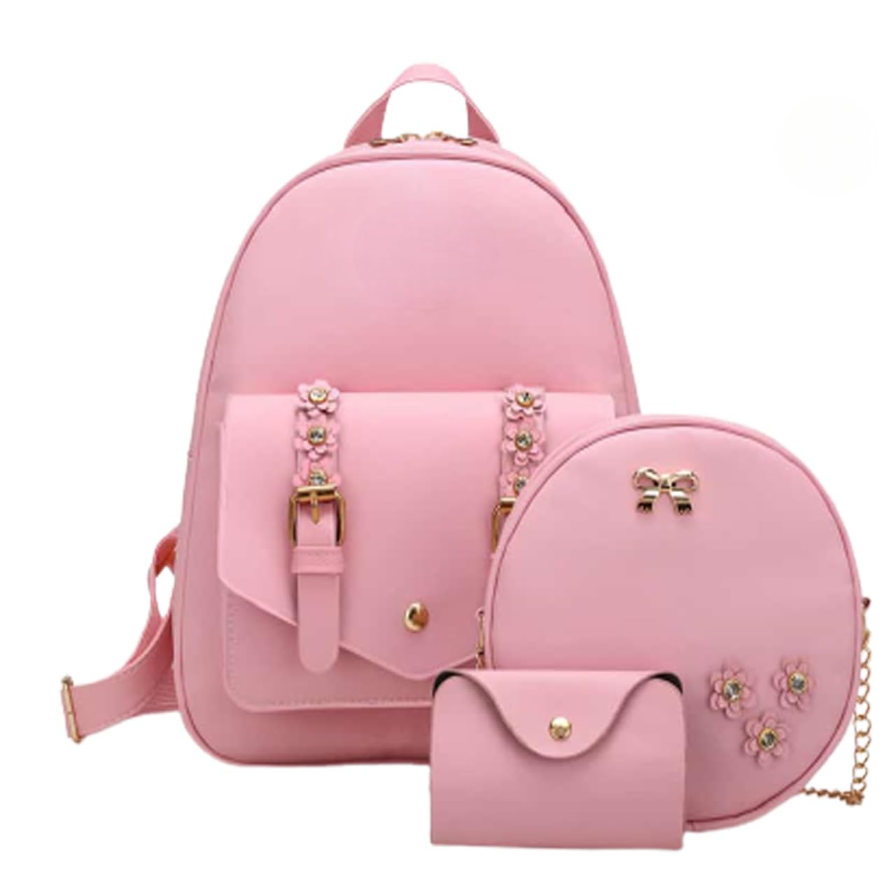 alice Girls 3-PCS Fashion Cute Mini Leather Backpack sling & pouch set for Women//Rakhi gift for Sister (baby)-picture-26