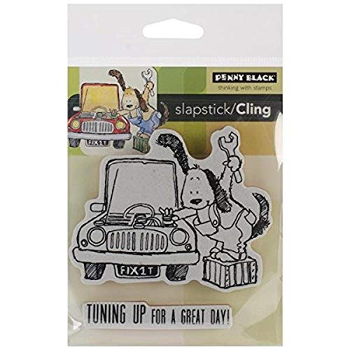 Penny Black Tune Up Slapstick/Cling Stamp