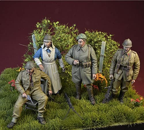 Kit modelo resina 1/35 4 figuras sin pintar miniatura 2
