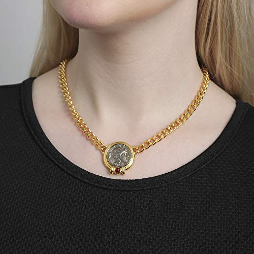 24K Gold Plated Made In New York Roman Coin Collection Italian Link Chain Statement Vintage Bohemian Ring Necklace Earring Anniversary #TOP2